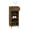 vidaXL Botník dymový dub 40x36x105 cm spracované drevo