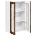 vidaXL Nástenný sklenený kabinet LUCCA Staré drevo 60 x 31 x 100 cm