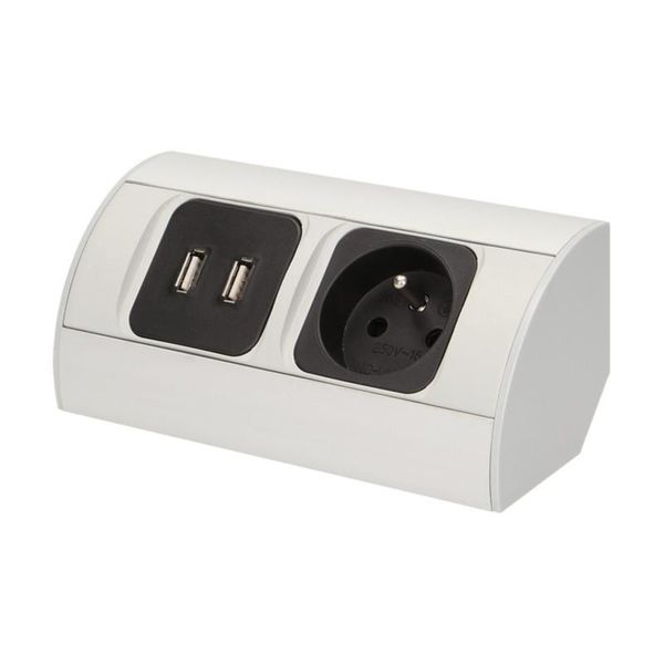 ORNO OR-AE-1310  Zásuvka rohová s USB