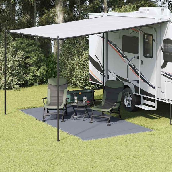 vidaXL Koberec do stanu Modrá a šedá 400 x 200 cm Polyetylén