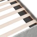 vidaXL Posteľný rám betónový sivý 90x200 cm borovicový masív