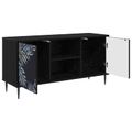 vidaXL TV skrinka DOKKUM 102 x 33 x 51 cm Čierny dub Kompozitné drevo