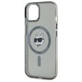 Puzdro Karl Lagerfeld HC MagSafe IML Metal Choupette Head pre iPhone 15 6,1" čierne