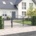 vidaXL Záhradná brána s oblúkovým vrchom ASSEN 4 x 1,25 m Oceľ Sivá