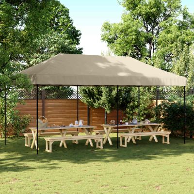 vidaXL Párty stan Sivohnedá 292 x 580 x 315 cm Oxfordská látka