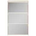 vidaXL Botník s 3 zrkadlovými skrinkami, dubový, 63x17x102,5 cm