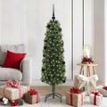 vidaXL Umelý vianočný stromček Zelená 150 cm PVC, oceľ a plast