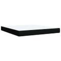vidaXL Posteľný rám boxspring s matracom čierny 180x200 cm látka