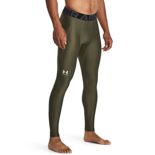 Kompresné legíny HG Armour Leggings Green - Under Armour, veľkosť M, veľkosť oblečenia M