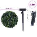 vidaXL Umelé buxusové gule s LED svetlami, 2 ks, zelená, 45 cm