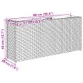 vidaXL Záhradné kvetináče 2 nádoby 2 ks hnedé 90x20x40 cm polyratan