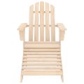 vidaXL Záhradná stolička Adirondack, otoman a stolík jedľový masív