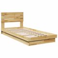 VidaXL Rám postele s čelom bez matraca 90x200 cm Dub z masívneho dreva