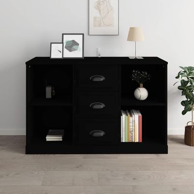 vidaXL Komoda čierna 104,5x35,5x67,5 cm kompozitné drevo