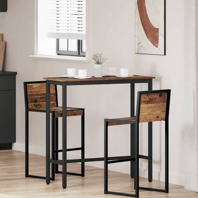 vidaXL stôl Staré drevo 100 x 40 x 100,5 cm Inžinierske drevo a oceľ
