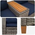 vidaXL Hojdačka s tabletou 2 -Seater 126 x 65 x 112 cm polyratan