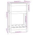 vidaXL Kvetináč s policou sivý 54x34,5x81 cm masívna borovica