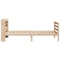 vidaXL Posteľný rám s čelom biely 75x190 cm borovicový masív