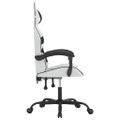 vidaXL Herná stolička biela a čierna umelá koža