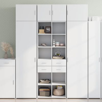 vidaXL Úložná skrinka, biela 70x42,5x225 cm kompozitné drevo