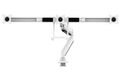 Neomounts Select  NM-D775DX3WHITE / Flat Screen Desk mount (17-27") desk clamp/grommet / White Držák, VESA, stolní, pro 3 ploché monitory, úhloprícka 17"-27", náklon 20°, otácení 360°, rotace 360°, nosnost 18kg, bílý