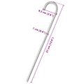 vidaXL Stanové kolíky 6 ks 37 cm Ø10 mm pozinkovaná oceľ