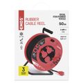 Predlžovací kábel EMOS P084501 PROFI na bubne 50m / 4 zásuvky / čierny / guma / 230 V / 1,5 mm2