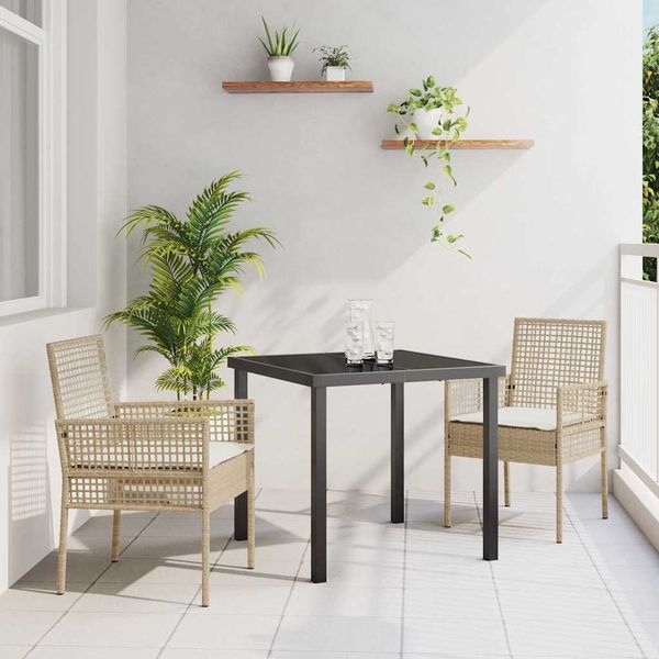 vidaXL Záhradná stolička 2 pcs Béžová 55 x 53 x 85 cm polyratan