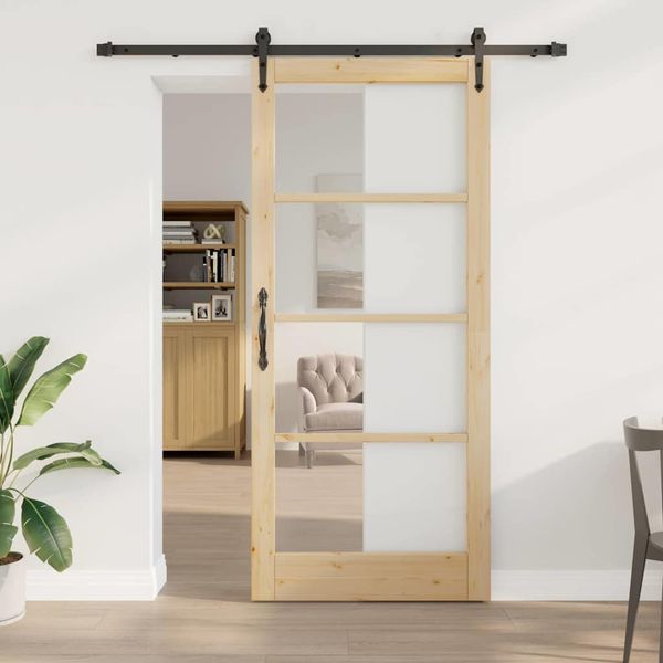 vidaXL Posuvné dvere Prírodná 93 x 211 cm
