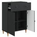 vidaXL Servírovacia skriňa Čierna 66 x 34,5 x 90 cm Kompozitné drevo