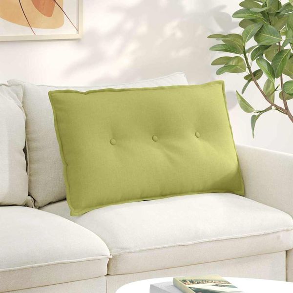 vidaXL Poduška na chrbát Svetlo zelená 80 x 19 x 50 cm látka