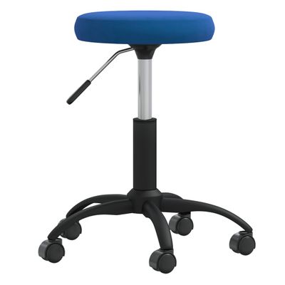 vidaXL Jedálenská stolička modrá zamatová