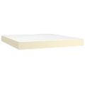 vidaXL Boxspring posteľ s matracom krémová 160x200 cm umelá koža