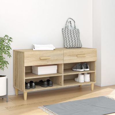 vidaXL Botník dub sonoma 102x35x55 cm spracované drevo