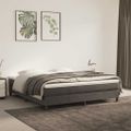 vidaXL Matrac s taštičkovými pružinami stredná tvrdosť tmavosivý 160x220x20 cm zamat