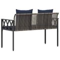 vidaXL Záhradné lavičky 2 -Seater 116 x 56 x 75 cm polyratan