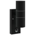 vidaXL Exteriérové nástenné svietidlo 2 ks Čierna 7 x 10 x 22 cm