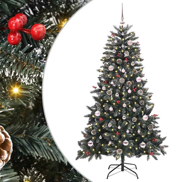 vidaXL Umelý vianočný stromček Zelená 150 cm PVC, plast a oceľ