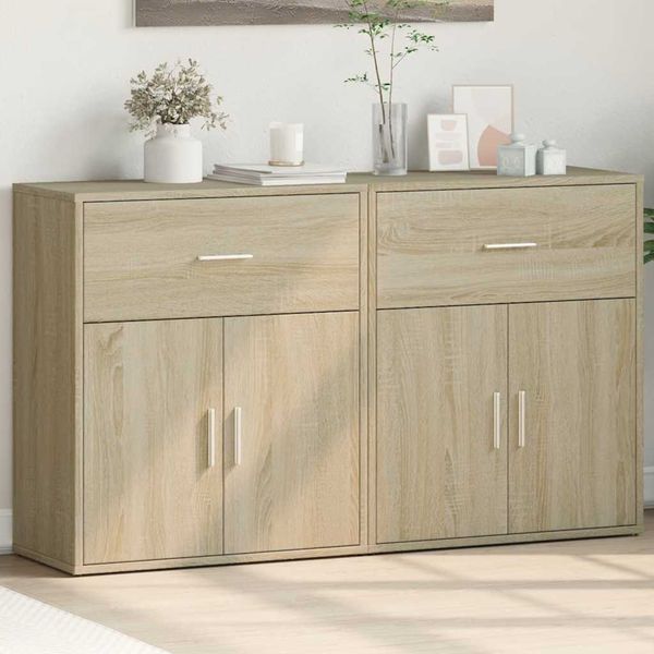 vidaXL Komody 2 ks dub sonoma 60x31x70 cm kompozitné drevo