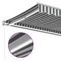 vidaXL Ručne zaťahovacia markíza s LED antracit a biela 350x250 cm