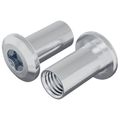 vidaXL Zámková matica 2 ks Niklová M6 x 25 mm Oceľ