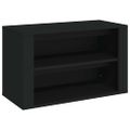 vidaXL Regál na topánky čierny 75x35x45 cm spracované drevo