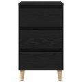 vidaXL Nočný stolík Čierny dub 40 x 35 x 69 cm Kompozitné drevo