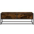 vidaXL Konferenčný stolík dymový dub 100x50x35 cm kompozit.drevo a kov