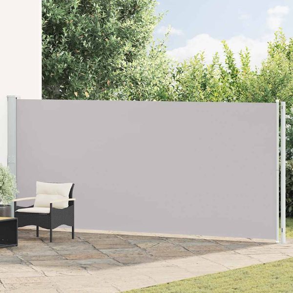 vidaXL Zaťahovacia bočná roleta 180x600 cm sivá