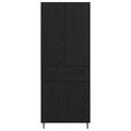 vidaXL Highboard 2 ks Čierny dub 69,5 x 34 x 180 cm Kompozitné drevo
