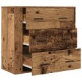 vidaXL Komoda staré drevo 80x33x70 cm kompozitné drevo