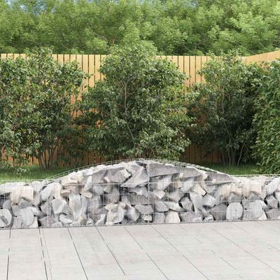vidaXL Oblúkový gabionový kôš 2 ks 400x50x40/60 cm pozinkované železo