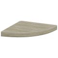 vidaXL Plávajúce rohové police 4 ks, dubové 35x35x3,8 cm, MDF