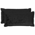 vidaXL Poťah na podložku 2 pcs HOUTEN Čierna 40 x 80 cm Flanel